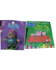 PEPPA PIG GRANDAD DOG FIGURA + LIBRO