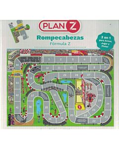 FORMULA Z ROMPECABEZAS 3 EN 1 PARA ARMAR JUGAR Y PINTAR 28 PIEZAS