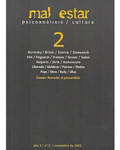 MAL ESTAR 2.  PSICOANALISIS Y  CULTURA