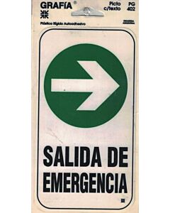 CARTEL SEÑALETICA SALIDA DE EMERGENCIA 2