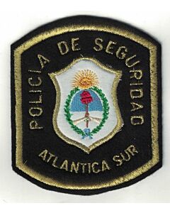 PARCHE INSIGNIA POLICIA DE SEGURIDAD ATLANTICA SUR DORADO