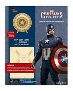 CAPTAIN AMERICA LIBRO DE LUJO Y MODELO DE MADERA