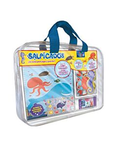OCEAN SALPICADOS BOLSO + LIBRO + FIGURAS + STICKERS