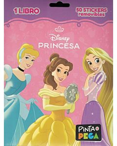 DISNEY PRINCESA PINTA Y PEGA