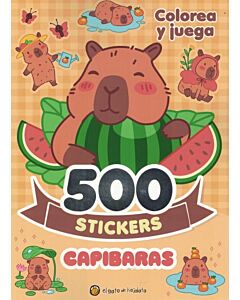 CAPIBARAS 500 STICKERS COLOREA Y JUEGA