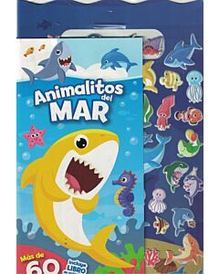 ANIMALITOS DEL MAR 60 PUFFY STICKERS + LIBRO DE ACTIVIDADES MINI