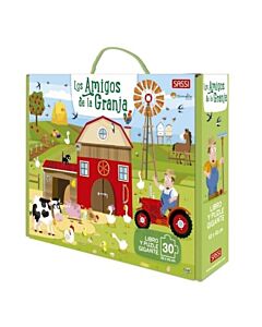 AMIGOS DE LA GRANJA, LOS LIBRO MAS PUZLE GIGANTE 30 PIEZAS