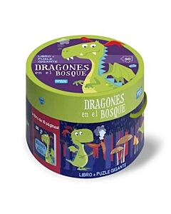 DRAGONES EN EL BOSQUE LIBRO + PUZLE GIGANTE 30 PIEZAS