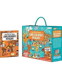 CIVILIZACIONES ANTIGUAS LIBRO Y PUZLE OVAL 200 PIEZAS