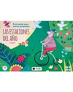 ESTACIONES DEL AÑO, LAS DESCUBRE Y APRENDE LIBRO + 4 ROMPECABEZAS