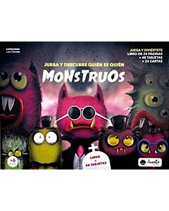 JUEGA Y DESCUBRE QUIEN ES QUIEN MONSTRUOS LIBRO + 48 TARJETAS