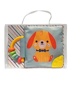 PERRO MI LIBRO SUAVE CON SONAJERO Y MORDILLO