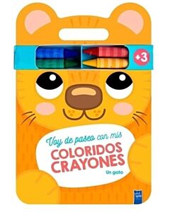 VOY DE PASEO CON MIS COLORIDOS CRAYONES UN GATO