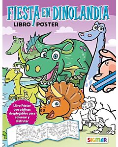 FIESTA EN DINOLANDIA LIBRO POSTER