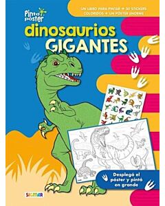 DINOSAURIOS GIGANTES PINTO POSTER + 30 STICKERS