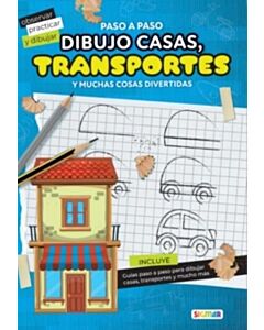 PASO A PASO DIBUJO CASAS TRANSPORTES Y MUCHAS COSAS DIVERTIDAS