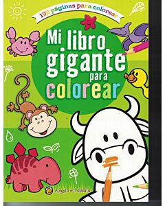 MI LIBRO GIGANTE PARA COLOREAR VERDE VACA