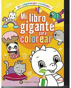 MI LIBRO GIGANTE PARA COLOREAR NARANJA DINOSAURIO