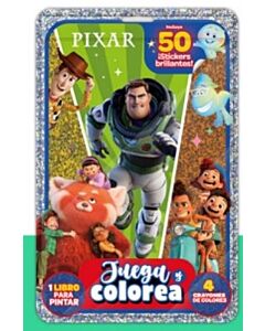 PIXAR JUEGA Y COLOREA FLOW PACK 3 LIBRO PARA PINTAR + 4 CRAYONES + 50 STICKERS BRILLANTES