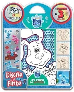 BLUE´S CLUES AND YOU! MI LIBRO DE ARTISTA 1 DISEÑA Y PINTA LIBRO PARA PINTAR + STICKERS + UN TINTERO + 3 SELLOS