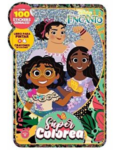 FLOW PACK SUPER COLOREA ENCANTO LIBRO PARA PINTAR + 4 CRAYONES