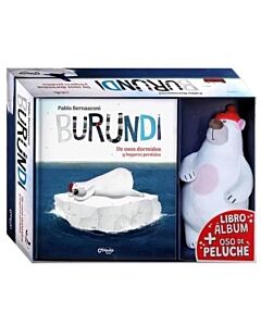 BURUNDI DE OSOS DORMIDOS Y HOGARES PERDIDOS LIBRO ALBUM + OSO DE PELUCHE