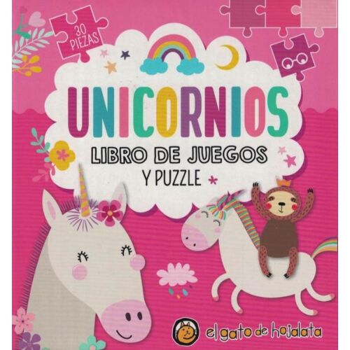UNICORNIOS LIBRO DE JUEGOS Y PUZZLE