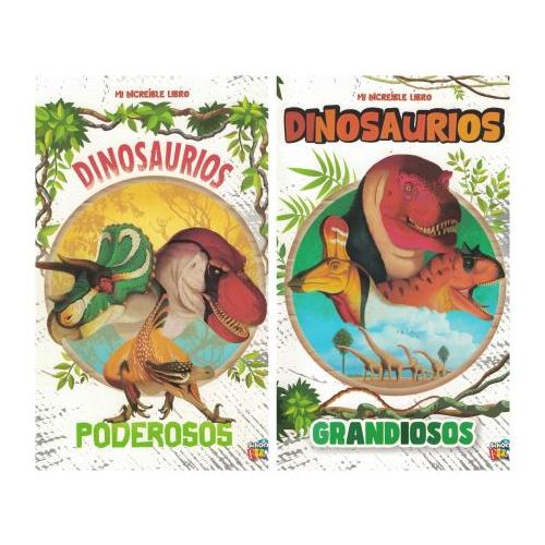 PACK MI INCREIBLE LIBRO DINOSAURIOS 2 TOMOS