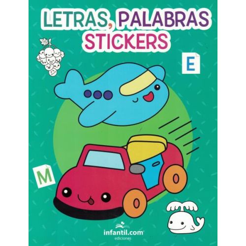 LETRAS PALABRAS STICKERS TURQUESA