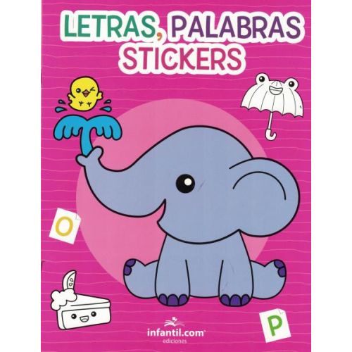 LETRAS PALABRAS STICKERS ROSA