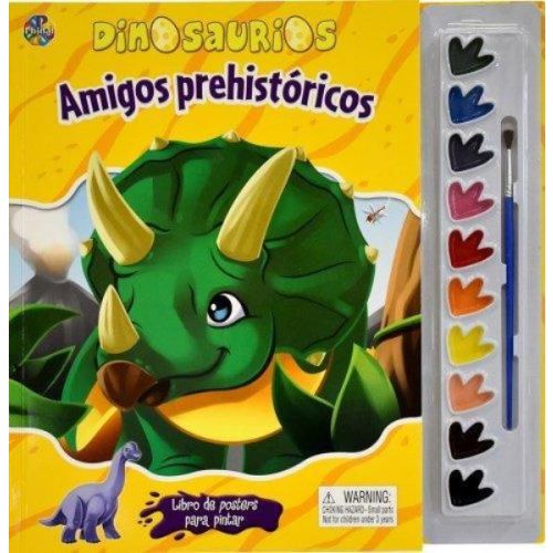 DINOSAURIOS AMIGOS PREHISTORICOS LIBRO DE POSTERS PARA PINTAR