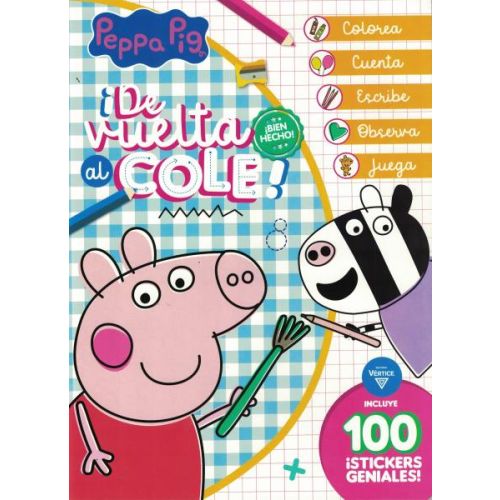 PEPPA PIG DE VUELTA AL COLE INCLUYE 100 STICKERS GENIALES