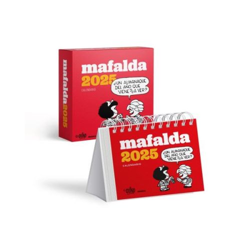 CALENDARIO MAFALDA 2025 CAJA ROJA UN DIA A LA VISTA