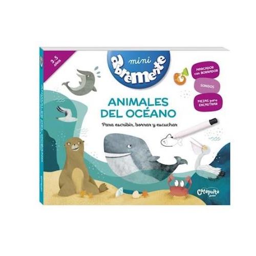 MINI ABREMENTE ANIMALES DEL OCEANO PARA ESCRIBIR BORRAR Y ESCUCHAR