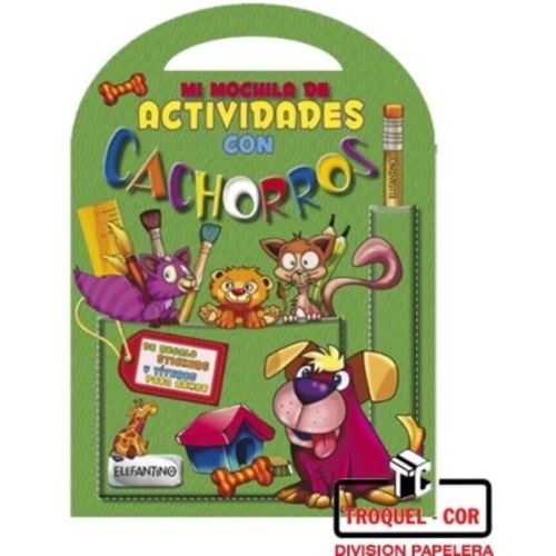 MI MOCHILA DE ACTIVIDADES CON CACHORROS Y STICKERS