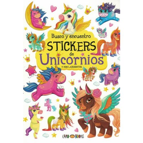 BUSCO Y ENCUENTRO STICKERS DE UNICORNIOS