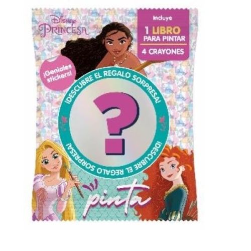 FLOW PACK MINI SORPRESA DISNEY PRINCESA INCLUYE 1 LIBRO PARA PINTAR + 4 CRAYONES