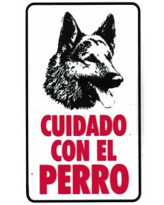 CARTEL SEÑALETICA CUIDADO CON EL PERRO