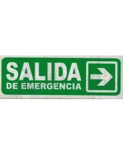 CARTEL SEÑALETICA SALIDA DE EMERGENCIA DERECHA