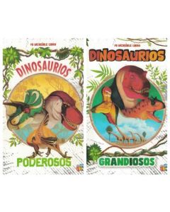 PACK MI INCREIBLE LIBRO DINOSAURIOS 2 TOMOS