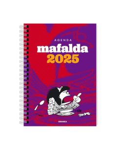 MAFALDA 2025 ANILLADA FEMINISTA VIOLETA-ROJO SEMANA A LA VISTA