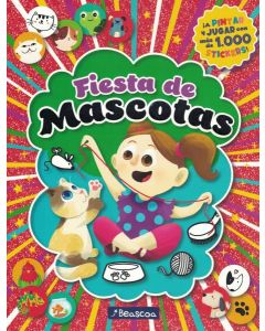 FIESTA DE MASCOTAS A PINTAR Y JUGAR CON MAS DE 1000 STICKERS