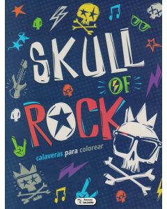 SKULL OF ROCK CALAVERAS PARA COLOREAR