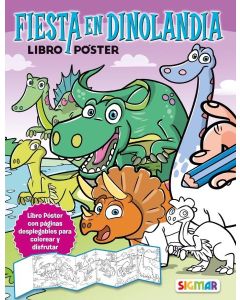 FIESTA EN DINOLANDIA LIBRO POSTER