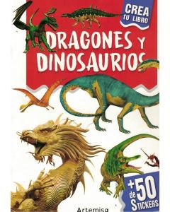 DRAGONES Y DINOSAURIOS + DE 50 STICKERS PARA ARMAR