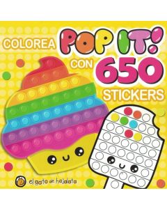 COLOREA POP IT CON 650 STICKERS CUPCAKE