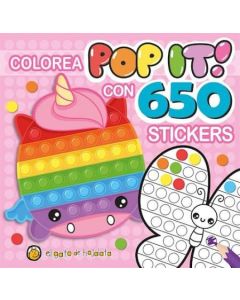 COLOREA POP IT CON 650 STICKERS UNICORNIO 2