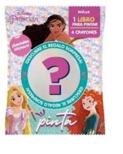 FLOW PACK MINI SORPRESA DISNEY PRINCESA INCLUYE 1 LIBRO PARA PINTAR + 4 CRAYONES