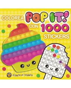 CUPCAKE COLOREA POP IT CON 1000 STICKERS