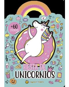 FIESTA DE UNICORNIOS CON 60 STICKERS